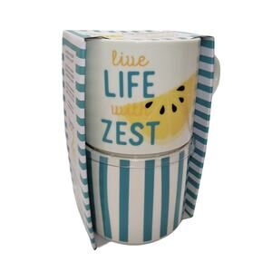 Godinger Gatherings "Live Your Life With Zest" Stackable Mug Set